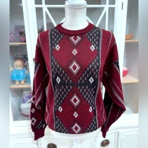 1980’s Vintage London Aztec Print Sweater. Size Medium.